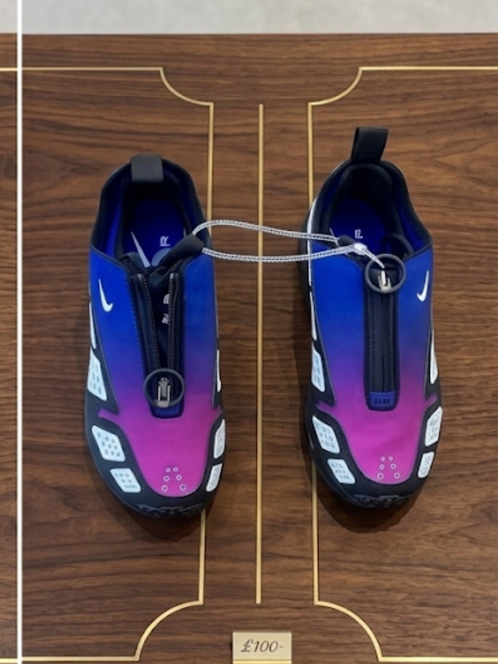 Nike Blue to Purple Gradient Zippered Slip-On Sneakers